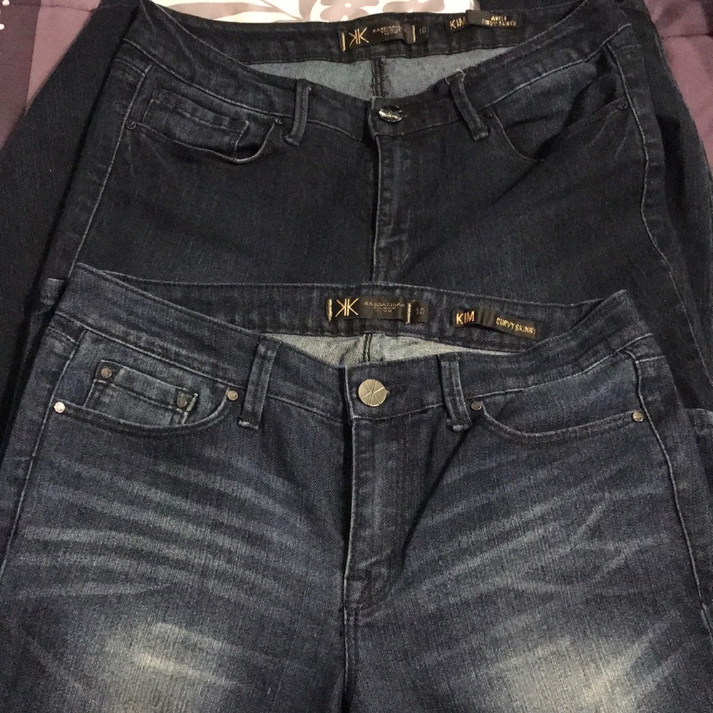 Bundle of 2! Kim Kardashian blue jeans.